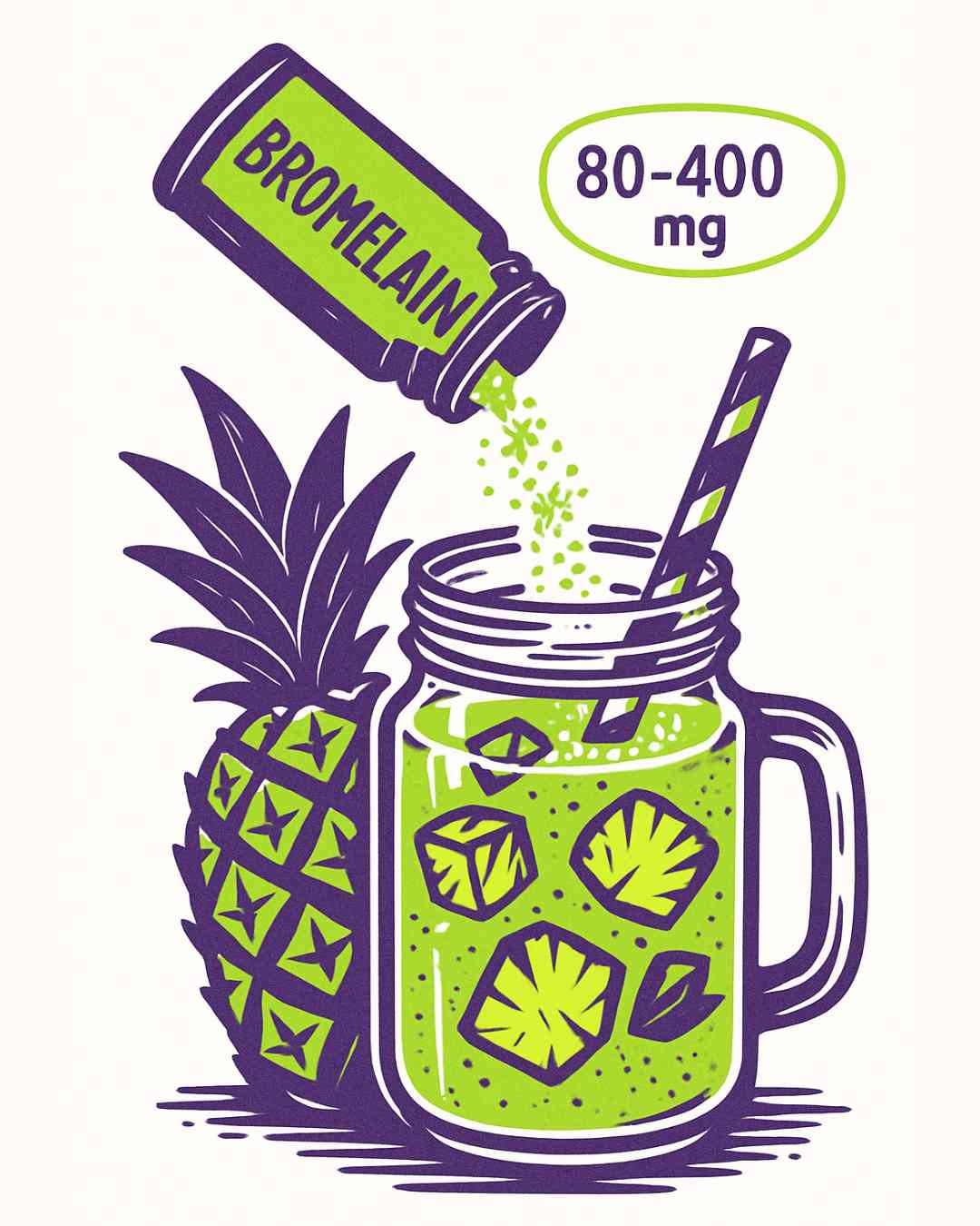 Bromelain in a Smoothie with Dosage Information