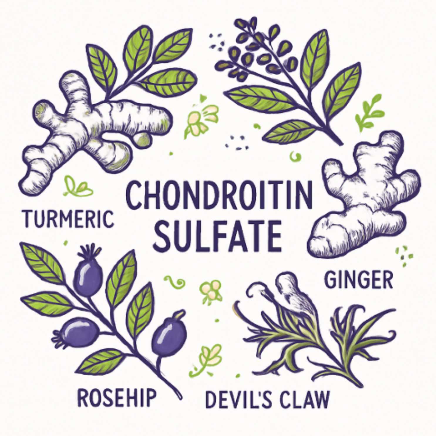 Herbal companions for Chondroitin Sulfate