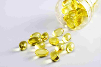 cod liver oil capsules on a table