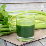 a glass of celery juice